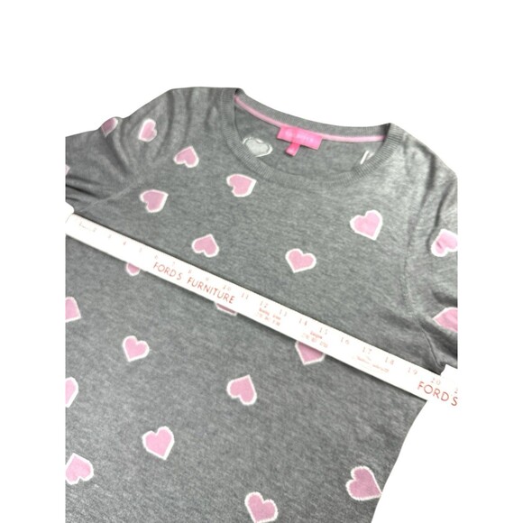 Wear Hearts Give Hope Talbots Breast Cancer Collection Gray Pink Heart Sweater L - Picture 4 of 10